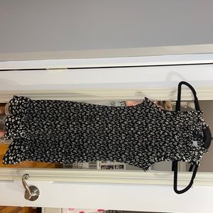 Tight black and floral dress